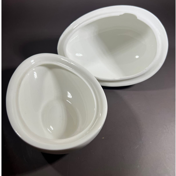 Vintage Aynsley Hand Paint Porcelain Fine China Egg Shape Trinket Box Easter - Picture 8 of 9